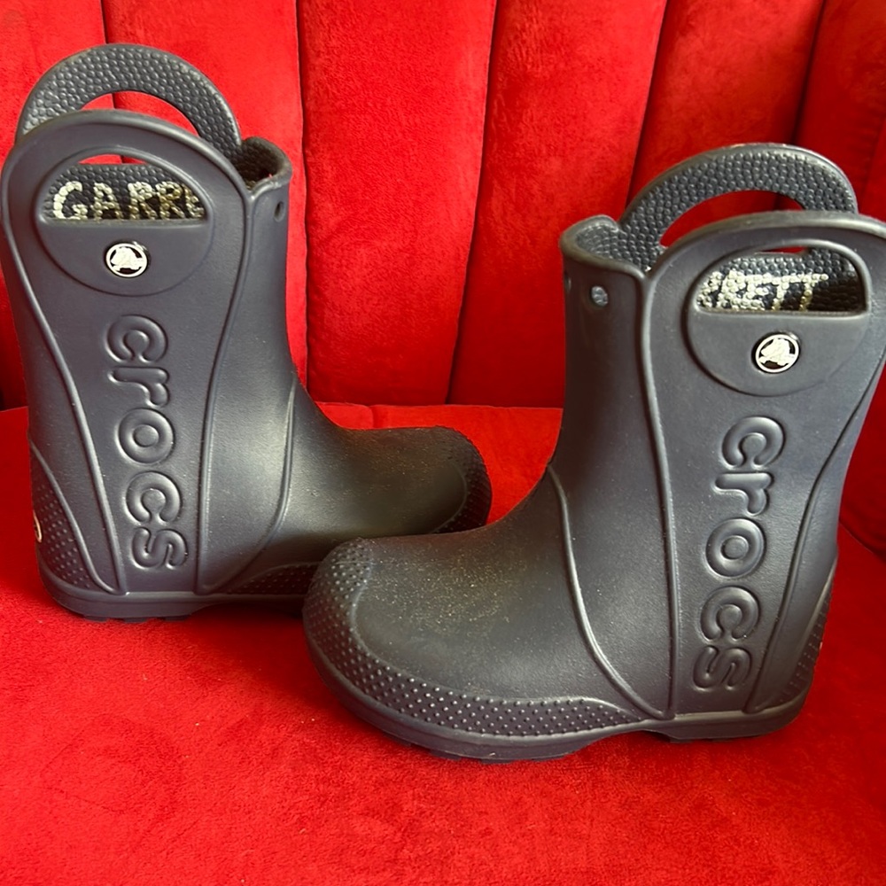 Navy Croc Boots Boys